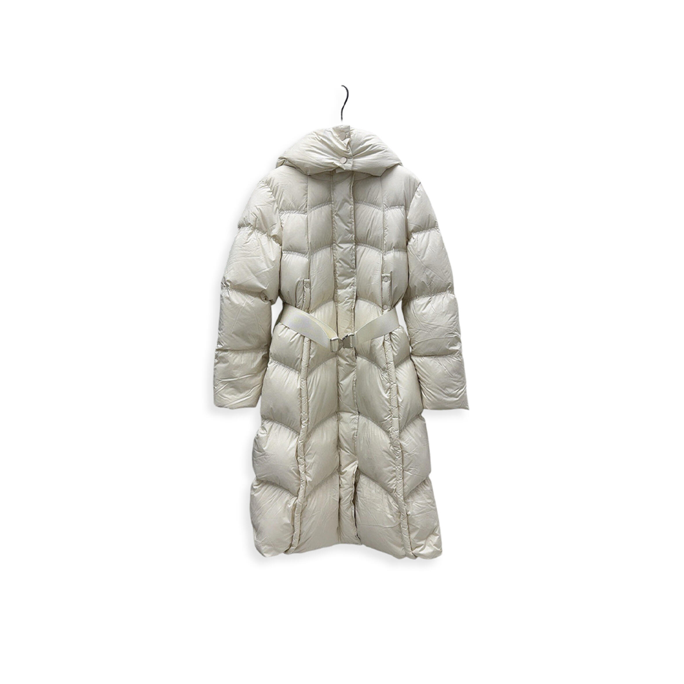 Bv*b*rry white hooded long down jacket